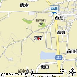 愛知県知多郡武豊町冨貴森南周辺の地図