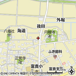 愛知県知多郡武豊町冨貴海道周辺の地図