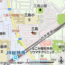 大阪府茨木市三島町周辺の地図