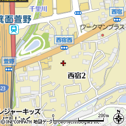 日産大阪Ｕ　ＣＡＲＳ箕面周辺の地図