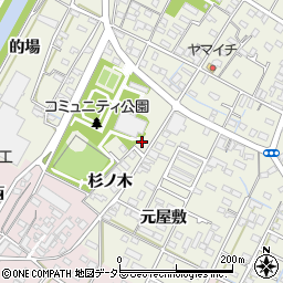 愛知県西尾市吉良町上横須賀杉ノ木80周辺の地図