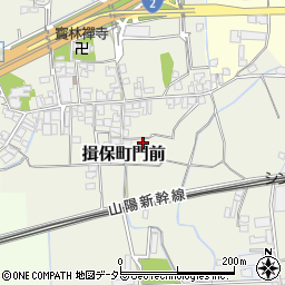 兵庫県たつの市揖保町門前周辺の地図