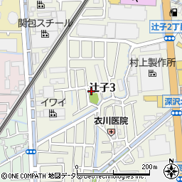 大阪府高槻市辻子周辺の地図