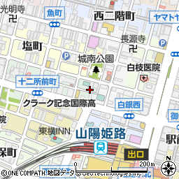 兵庫県姫路市十二所前町14周辺の地図