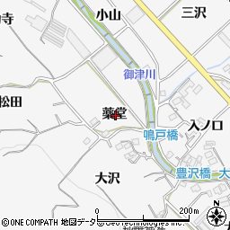 愛知県豊川市御津町豊沢薬堂周辺の地図