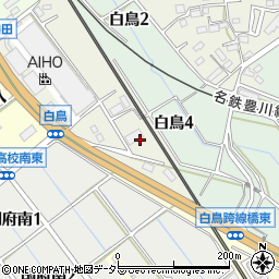 愛知県豊川市白鳥町米田周辺の地図