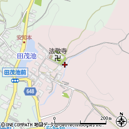 三重県亀山市田茂町周辺の地図