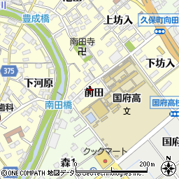 愛知県豊川市国府町前田18-1周辺の地図