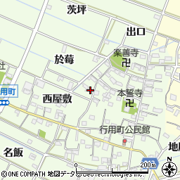 愛知県西尾市行用町東屋敷132周辺の地図