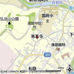 愛知県豊川市国府町寒若寺周辺の地図