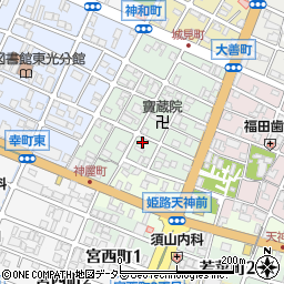 兵庫県姫路市神和町14周辺の地図
