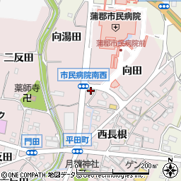 愛知県蒲郡市平田町餅田2周辺の地図