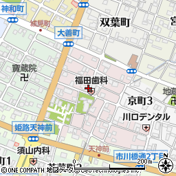 兵庫県姫路市大善町周辺の地図