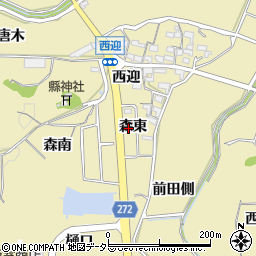 愛知県知多郡武豊町冨貴森東周辺の地図