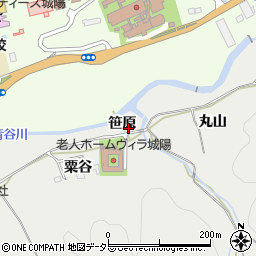 京都府城陽市市辺笹原周辺の地図