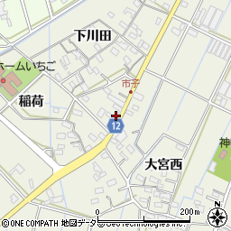愛知県西尾市市子町稲荷11周辺の地図