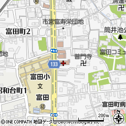 高槻市役所　富田青少年交流センター周辺の地図