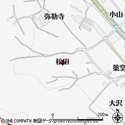 愛知県豊川市御津町豊沢松田周辺の地図