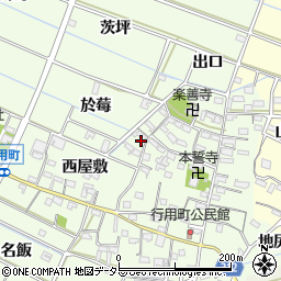 愛知県西尾市行用町東屋敷131周辺の地図