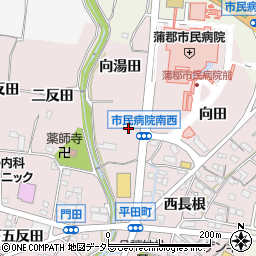 愛知県蒲郡市平田町餅田周辺の地図