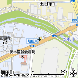 西日本三菱茨木店周辺の地図