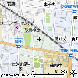愛知県蒲郡市新井町周辺の地図