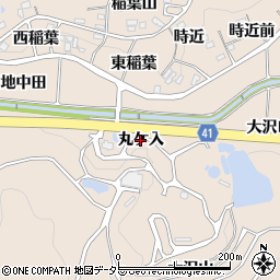 愛知県幸田町（額田郡）深溝（丸ケ入）周辺の地図