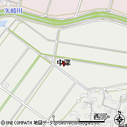 愛知県西尾市吉良町津平中深周辺の地図