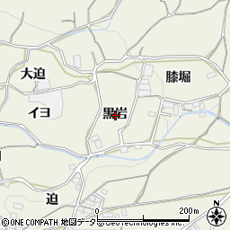 愛知県蒲郡市豊岡町黒岩周辺の地図