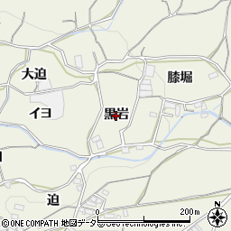 愛知県蒲郡市豊岡町（黒岩）周辺の地図