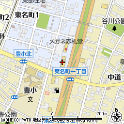 豊川甲羅本店予約受付周辺の地図