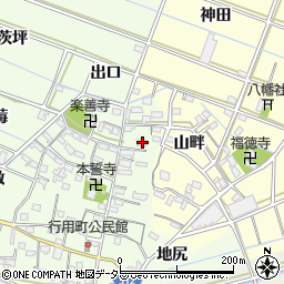愛知県西尾市行用町東屋敷13周辺の地図