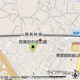 兵庫県姫路市広畑区西蒲田1581周辺の地図