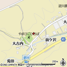 愛知県額田郡幸田町逆川上海戸周辺の地図