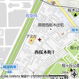 愛知県豊川市西桜木町周辺の地図