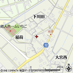 愛知県西尾市市子町稲荷17周辺の地図
