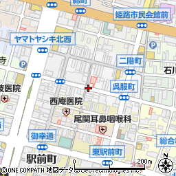 兵庫県姫路市呉服町周辺の地図