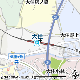 京都府京田辺市大住丸山周辺の地図