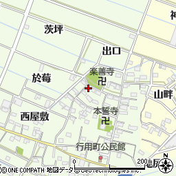 愛知県西尾市行用町東屋敷106周辺の地図