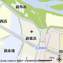 京都府京田辺市薪東浜周辺の地図