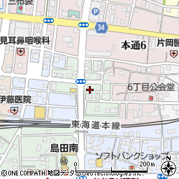 静岡県島田市新町通周辺の地図