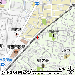 兵庫県川西市小戸3丁目4周辺の地図