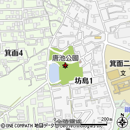 唐池公園周辺の地図