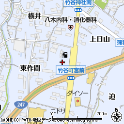 ファミリーマート蒲郡竹谷店周辺の地図