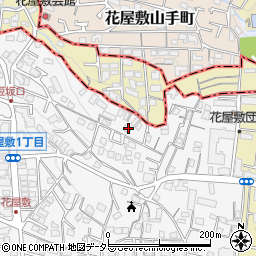 兵庫県川西市花屋敷1丁目16-2周辺の地図