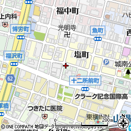 兵庫県姫路市十二所前町91周辺の地図
