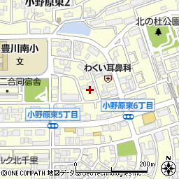 カトリツク大阪大司教区小野原司祭の家周辺の地図