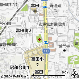 富寿栄西公園周辺の地図