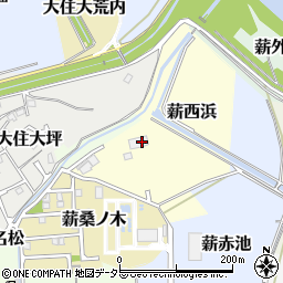 京都府京田辺市薪西浜周辺の地図