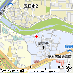 大阪府茨木市畑田町18周辺の地図